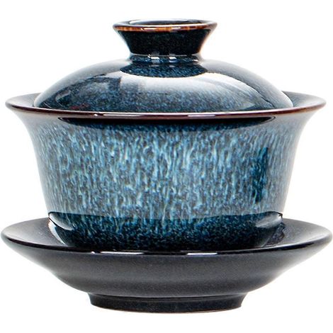 Set Bestehend Aus 1 Gongfu-teeschale, Vintage-keramik-teetasse, Kung-fu-teekanne – 8,6 X 8,6 X 9,9 Cm