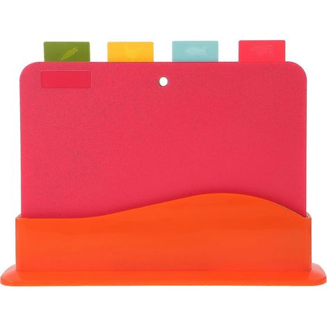 Set Mit 4 Multifunktionalen Schneidebrettern Aus Kunststoff, Küchenutensil – 29,40 X 21,50 X 0,20 Cm – Verschiedene Farben