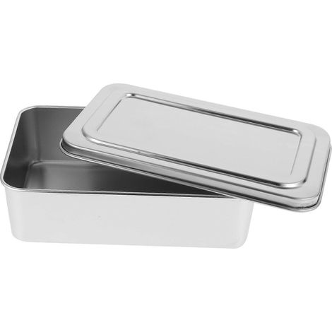 Kuchenbox, Brotform Mit Deckel, Diy-kuchenbox Aus Edelstahl, Brotkasten – 23,00 X 15,00 X 6,50 Cm – Silber