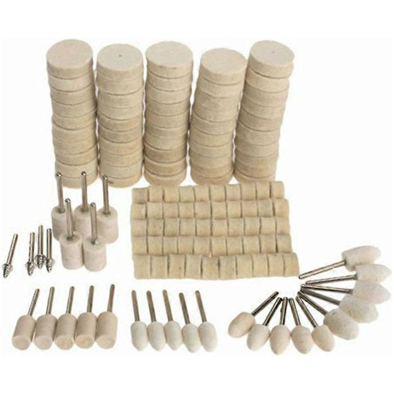 Set Mit 129 Polierpads Aus Filzwolle Zum Polieren Von Metalloberflächen. – 4,5 X 2,5 Cm