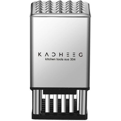 Fleischklopfer Aus Edelstahl, Doppelseitiger Fleischklopfer, Küchenhelfer – 5 X 5 X 9 Cm – Silber