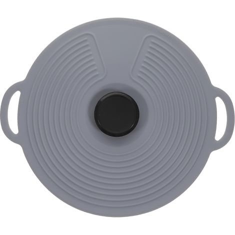 Silikon-topfdeckel, Silikon-dichtung, Flexibler Topfdeckel, Luftdichter Verschluss – 27 X 27 Cm – Grau