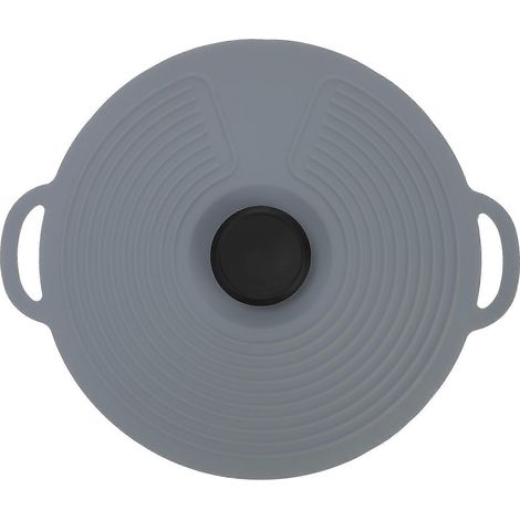 Wiederverwendbarer Silikondeckel (1 Stück) – Luftdichter Und Isolierender Topfdeckel – 32,50 X 28,00 X 2,50 Cm – Grau