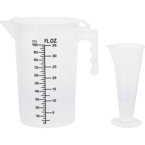Set Mit 2 Praktischen Und Transparenten Messbechern, Küchenaccessoire – 17,5 X 17 Cm – Transparent