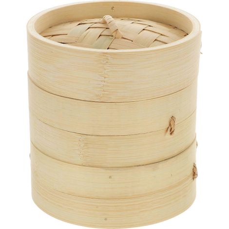 Handgefertigter Bambusdämpfer Mit Deckel – 14 X 14 X 13 Cm