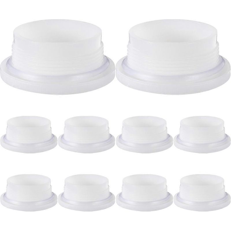 Packung Mit 10 Fassverschlüssen Für Öl- Und Wasserfässer (200 L). – 5,9 X 5,9 X 2 Cm – Weiß