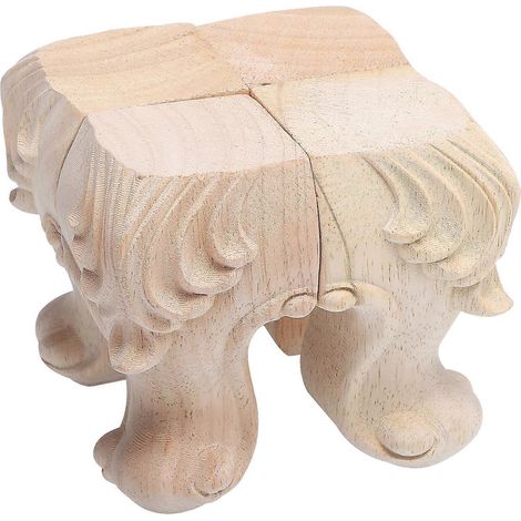 Retro-möbelbeine Für Zuhause, Tischbeine, Sofabeine Aus Geschnitztem Holz Im Europäischen Stil – 10,00 X 6,00 X 6,00 Cm