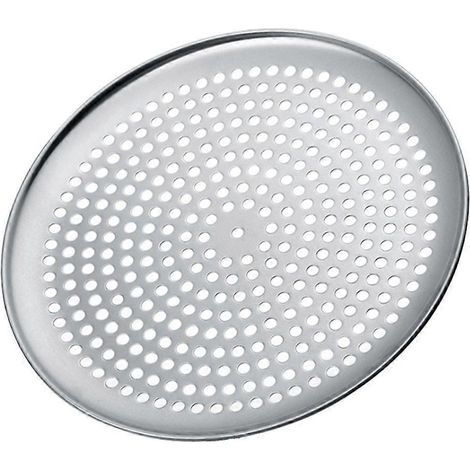 Runde Pizzapfanne Für Zu Hause, Austauschbares Backblech, Backzubehör – 25,00 X 25,00 X 1,50 Cm – Silber