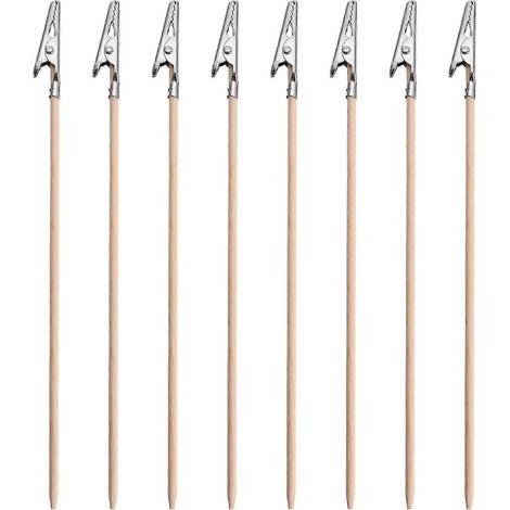 Packung Mit 100 Bambus-krokodilklemmen Für Diy-projekte – 17,00 X 0,80 X 0,50 Cm