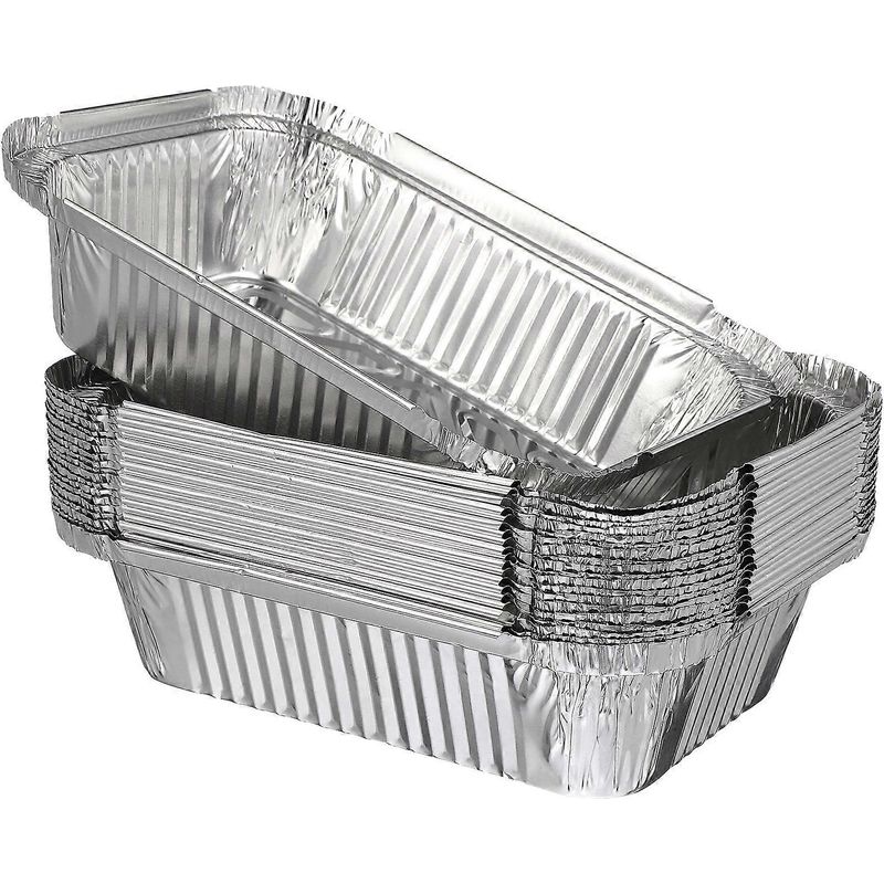 20 Einweg-backbleche Aus Aluminium Für Den Backofen (braten, Grillen Usw.) – 18,5 X 13,5 Cm – Silber