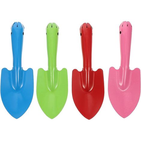 Set Mit 4 Kleinen Eisenschaufeln Für Garten- Und Bodenarbeiten - 20 X 6 Cm - Verschiedene Farben