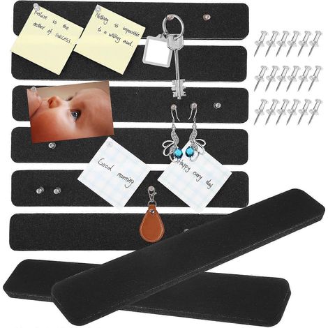 Set Mit 8 Filzstreifen Für Pinnwände Mit Reißzwecken – 33,00 X 5,00 X 1,30 Cm