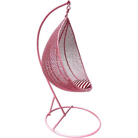 Tropfenförmiger Hängesessel, Schaukel, Spielzeug, Minihaus, Accessoire – 19,5 X 9,5 Cm – Farbe Zufällig