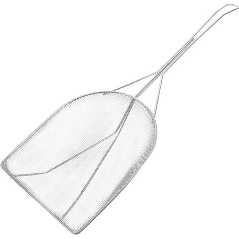 Ölfilter, Sieb, Ölrestlöffel Und Spatel Aus Edelstahl. – 46,30 X 15,60 X 3,50 Cm
