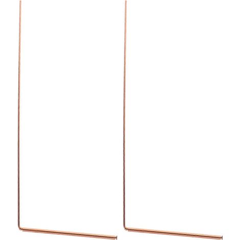 Kupferne Wünschelrute (2er-set), Messinstrument Zur Wasserorakel Und Zum Auffinden Verlorener Gegenstände. – 30,50 X 12,00 X 0,50 Cm