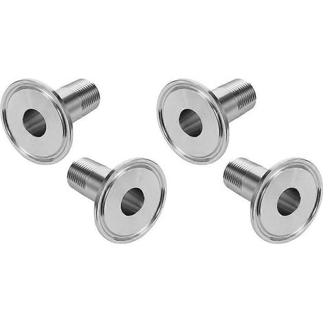 Tri-clamp-schlauchverbinder Mit Widerhaken, Edelstahl-rohrverschraubungen Für Sanitärinstallationen – 5 X 5 Cm – Silber
