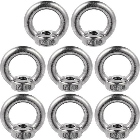 Stück Robuste Edelstahl-ösenmuttern Für Hebezeuge – 4 X 4 Cm – Silber
