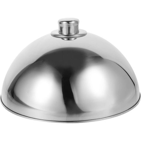 Edelstahl-speisenabdeckung, Staubdichte Abdeckung, Kuppel Für Zuhause, Restaurant Und Hotel (25 Cm, Silberperle) – 25,50 X 25,50 X 15,00 Cm – Silber