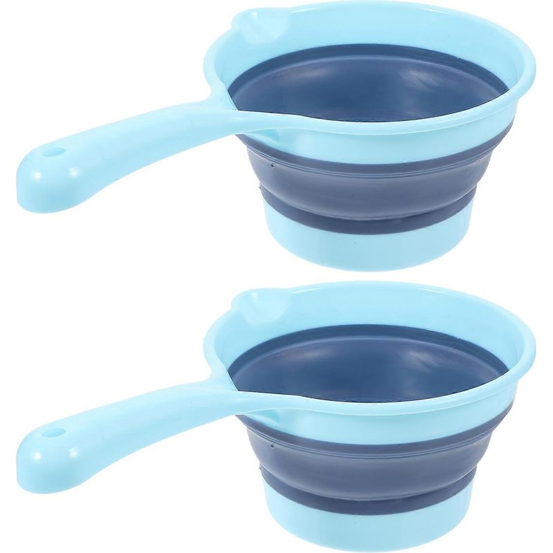 Set Mit 2 Faltbaren Und Tragbaren Hänge-wasserschöpfkellen Für Die Küche (farbe Und Ausführung Zufällig) – 27,00 X 16,00 X 11,00 Cm – Farbe Zufällig