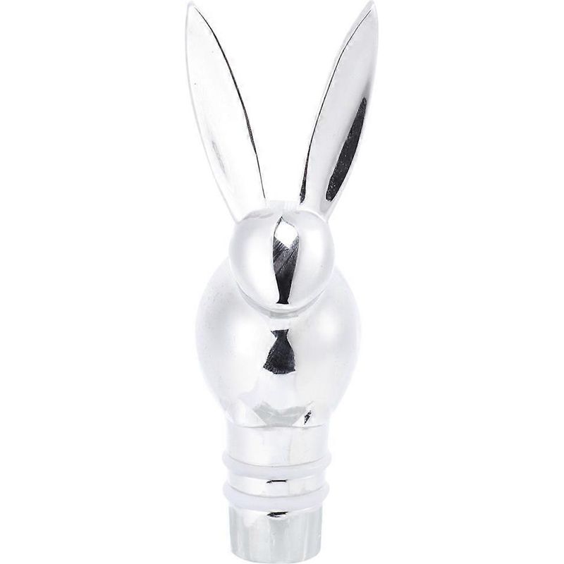 Flaschenverschluss In Hasenkopfform, Kreativer Weinverschluss, Wiederverwendbarer Und Vakuumversiegelter Weinverschluss, Getränkeverschluss Für Ostern Und Die Hausbar (silber) – 9,50 X 4,50