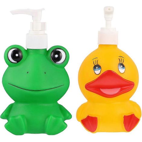 Set Mit 2 Haushalts-shampooflaschen, Niedlichen, Cartoonförmigen Lotionspendern – 15 X 8 Cm