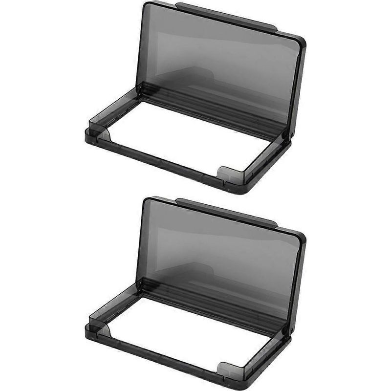 Set Mit 2 Wasserdichten Steckdosenabdeckungen Für Zweipolige Wandschalter – 20,2 X 12 Cm – Schwarz