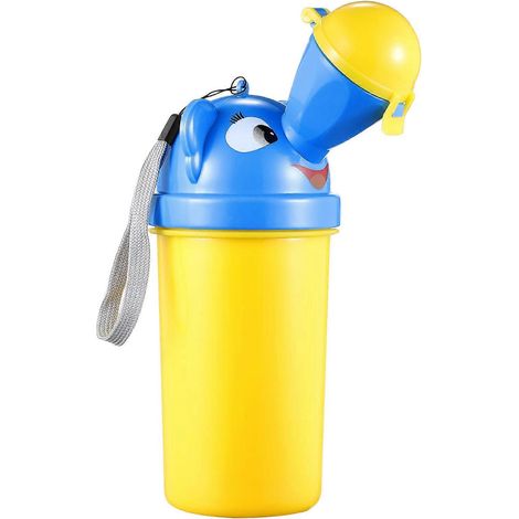 Nuobesty Tragbares Urinal Für Jungen, Töpfchenflasche, Notfalltoilette Für Kleine Jungen, Für Autoreisen Und Unterwegs – 23,50 X 7,00 X 7,00 Cm – Blau