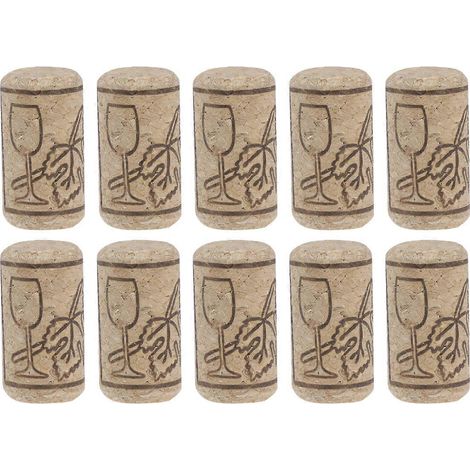 Packung Mit 100 Korken Für Weinflaschen, Barzubehör, Holzverschluss. – 4,00 X 2,10 X 2,10 Cm