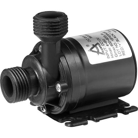 Ueetek 1 Stück Bürstenlose 12-v-gleichstrom-tauchpumpe, 800 L/h Förderleistung, 5 M Förderhöhe, Für Springbrunnen, Schwimmbäder, Solaranlagen, Wasserzirkulationssysteme – 8,00 X 6,50 X 4,00 Cm – Schwa