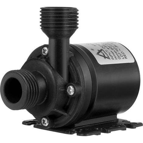 Bürstenlose 12-v-gleichstrom-tauchpumpe, 800 L/h Förderleistung, 5 M Förderhöhe, Für Springbrunnen, Schwimmbäder, Solaranlagen Und Wasserzirkulationssysteme – 8,00 X 6,50 X 4,00 Cm – Schwarz