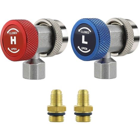 Winomo Verstellbarer Schnellkupplungsadapter Für R134a-klimaanlagen, Oben Und Unten, 1/4" Sae, Für Hlk – 5,00 X 5,00 X 3,00 Cm