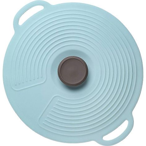 Runder, Selbstklebender Silikondeckel Hält Lebensmittel Frisch. Flexibler Und Auslaufsicherer Silikondeckel. – 32 X 28 X 2,5 Cm – Grün