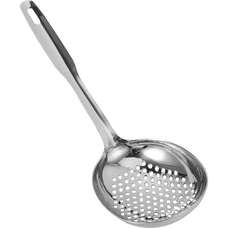 Schaumlöffel, Schöpfkelle, Nudelsieb Aus Edelstahl, Küchenutensil – 33,50 X 11,20 X 3,00 Cm – Silber