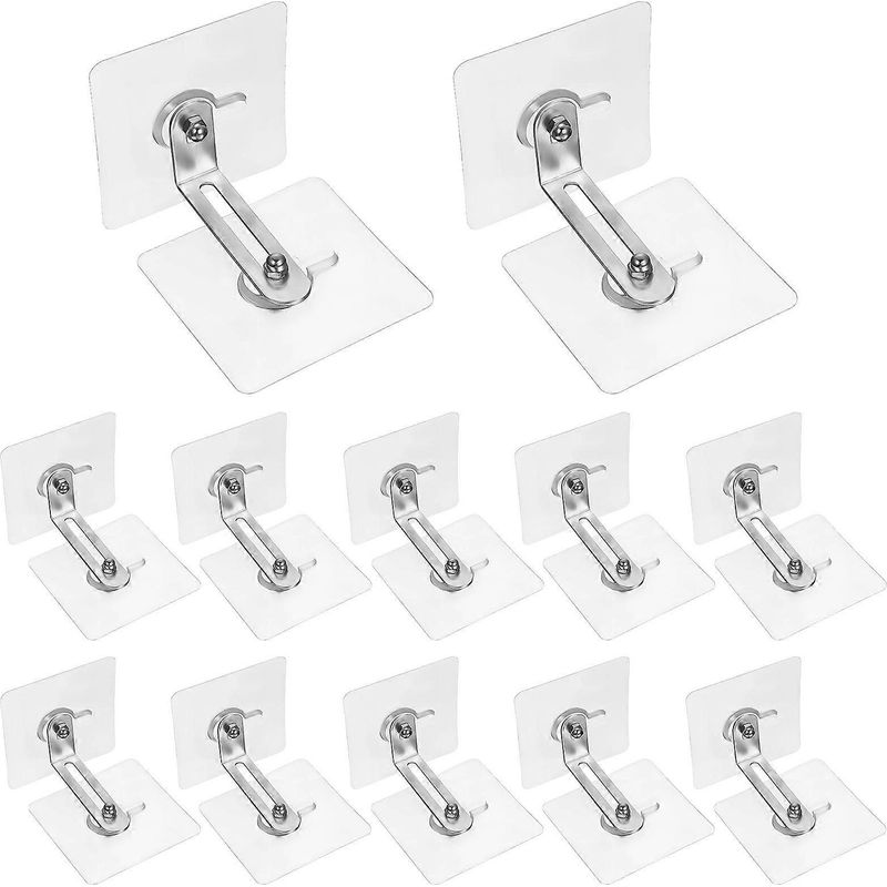 Set Mit 12 Selbstklebenden Möbelankern (ohne Bohren), Anti-rutsch-haken Für Schränke Und Möbel – 6,00 X 6,00 X 6,00 Cm