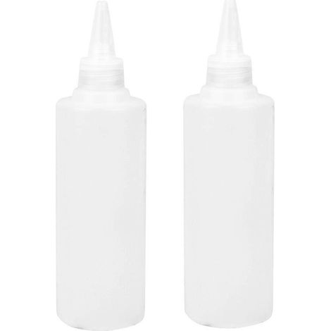 Set Mit 6 Flexiblen Applikatorflaschen Aus Kunststoff À 250 Ml, Transparente Flüssigkeitsspender (weiß) – 19,00 X 5,30 X 5,30 Cm – Weiß