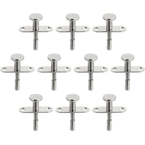 Set Mit 10 Federbelasteten Verstellschrauben Für Möbelhebestangen – 6,5 X 5 Cm – Silber