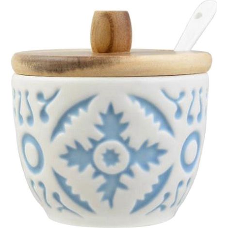 Keramik-gewürzglas Mit Deckel, 1 Stück – Kreatives Küchenaccessoire – 8,5 X 8,5 Cm