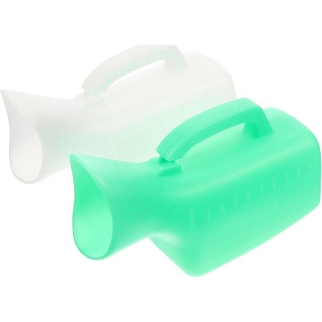 Set Mit 2 Urinflaschen Für Frauen, Urinal Mit Großem Fassungsvermögen, Urinbehälter Für Das Krankenhausbett – 23 X 14 X 6 Cm