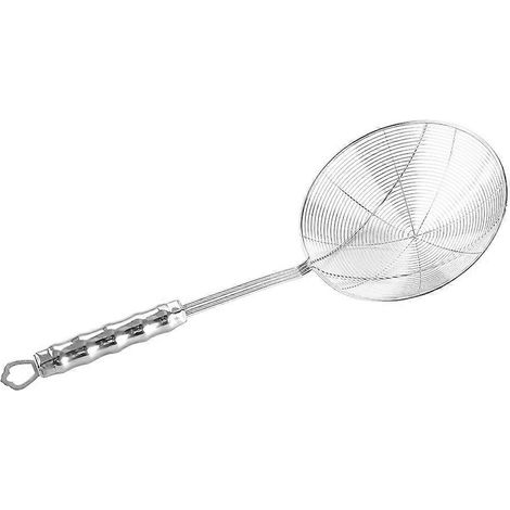 Edelstahl-schaumsieb Mit Langem Griff, Servierschaum Für Die Küche (14 Cm) – 40,8 X 14 X 5 Cm – Silber