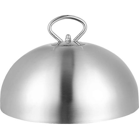 Steakdeckel Aus Edelstahl Für Teppanyaki-grill, Spritzschutz, Kochutensil Für Gastronomie Und Haushalt (20 Cm) – Silber