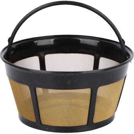 Kaffeefilter Aus Edelstahl, Hitzebeständiges Feinsieb, Kaffeefiltertrichter, Zubehör Für Die Teezubereitung Zu Hause – 11,9 X 6,1 Cm – Schwarz