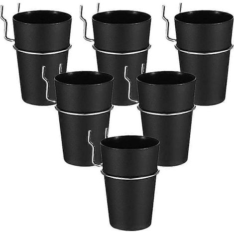 Set Mit 6 Lochwandhaltern, Werkstatt- Oder Garagenwerkbankzubehör, Becher Mit Haken – 10,20 X 7,00 X 7,00 Cm