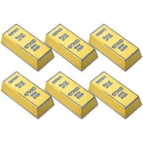 Set Mit 6 Dekorativen, Goldbarrenförmigen Magneten Für Kühlschrank Oder Spind