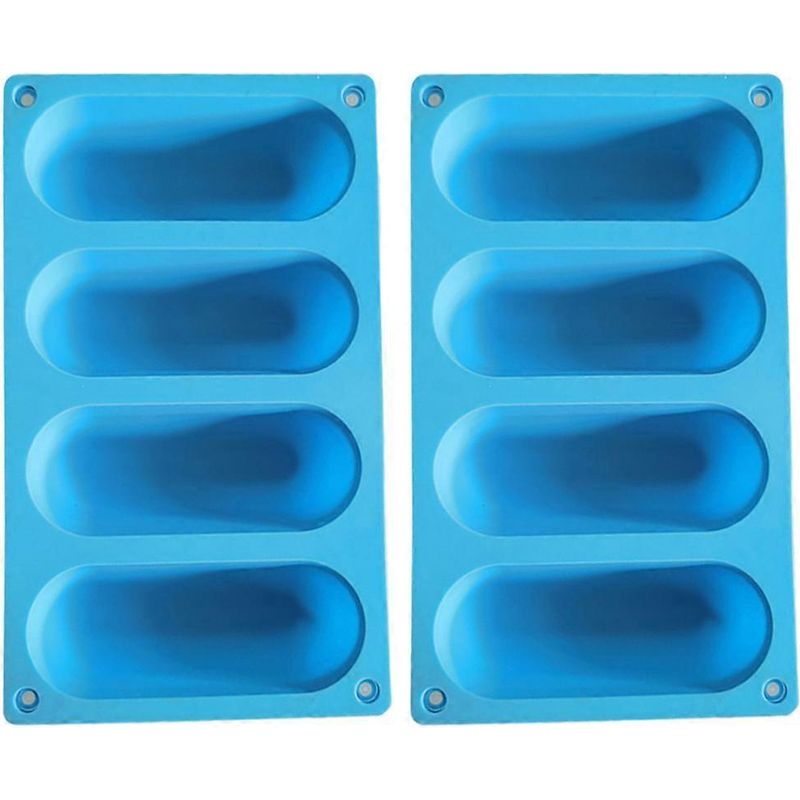 Silikon-hotdog-brötchenformen, Wurstformen, Brotformen – 22,10 X 13,10 X 3,80 Cm – Blau