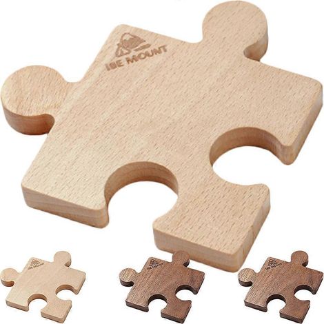Set Mit 4 Lustigen Puzzle-untersetzern, Hitzebeständig, Für Getränke Und Camping – 10 X 10 X 1 Cm