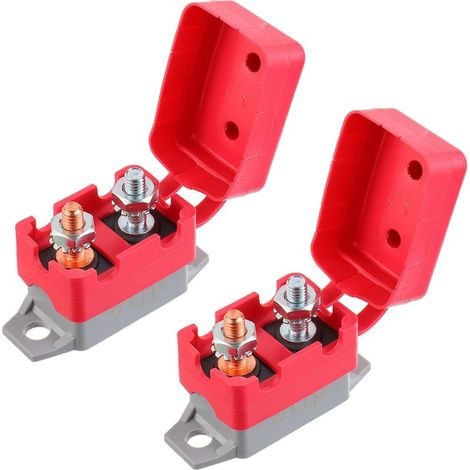 (2 Stück) 40a 12v-24v Automatischer Rückstell-leistungsschalter Mit Abdeckung Und Befestigungsbolzen Für Batterieladegerät, Lkw, Pkw-motor Und Mehr