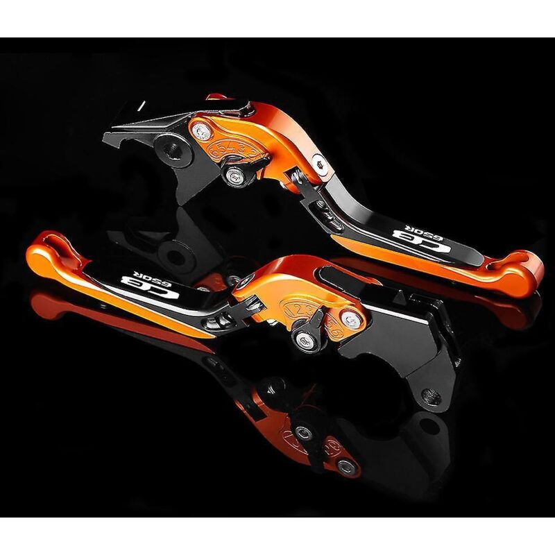 Verstellbare Griffe Für Honda Cb650r Motorrad (2019-2022-2021): Kurze Und Lange Brems- Und Kupplungshebel, Schwarz Und Orange.