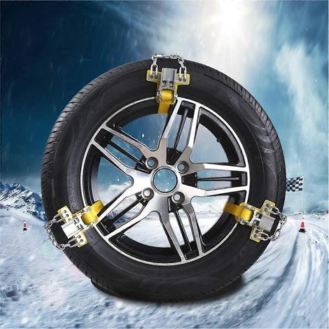 Schneeketten Für Autos, Sicherheitsketten Aus Stahl, Notfall-antirutsch-reifenketten Für Reifen Mit Einer Breite Von 205-225 Mm (farbe Zufällig)