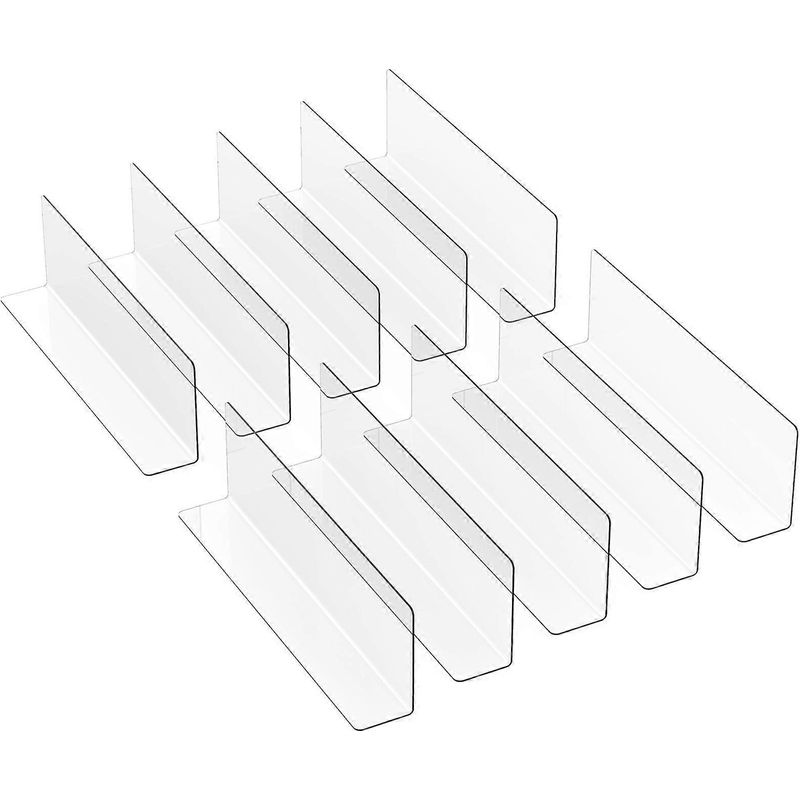 10 Regalteiler Aus Kunststoff Für Supermärkte, L-förmig – 20,00 X 6,00 X 3,00 Cm