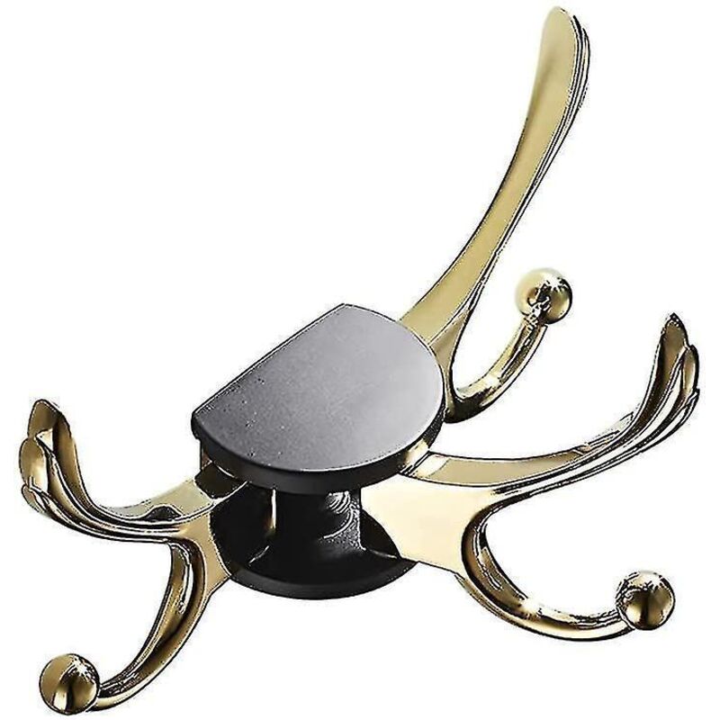 Nordic Light Luxus-drehwandhaken Für Kleidung Und Hüte, Aktivitätshaken Fürs Schlafzimmer, Schwarz Und Gold.